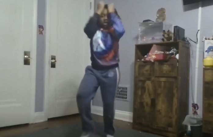  student performing a dance to music